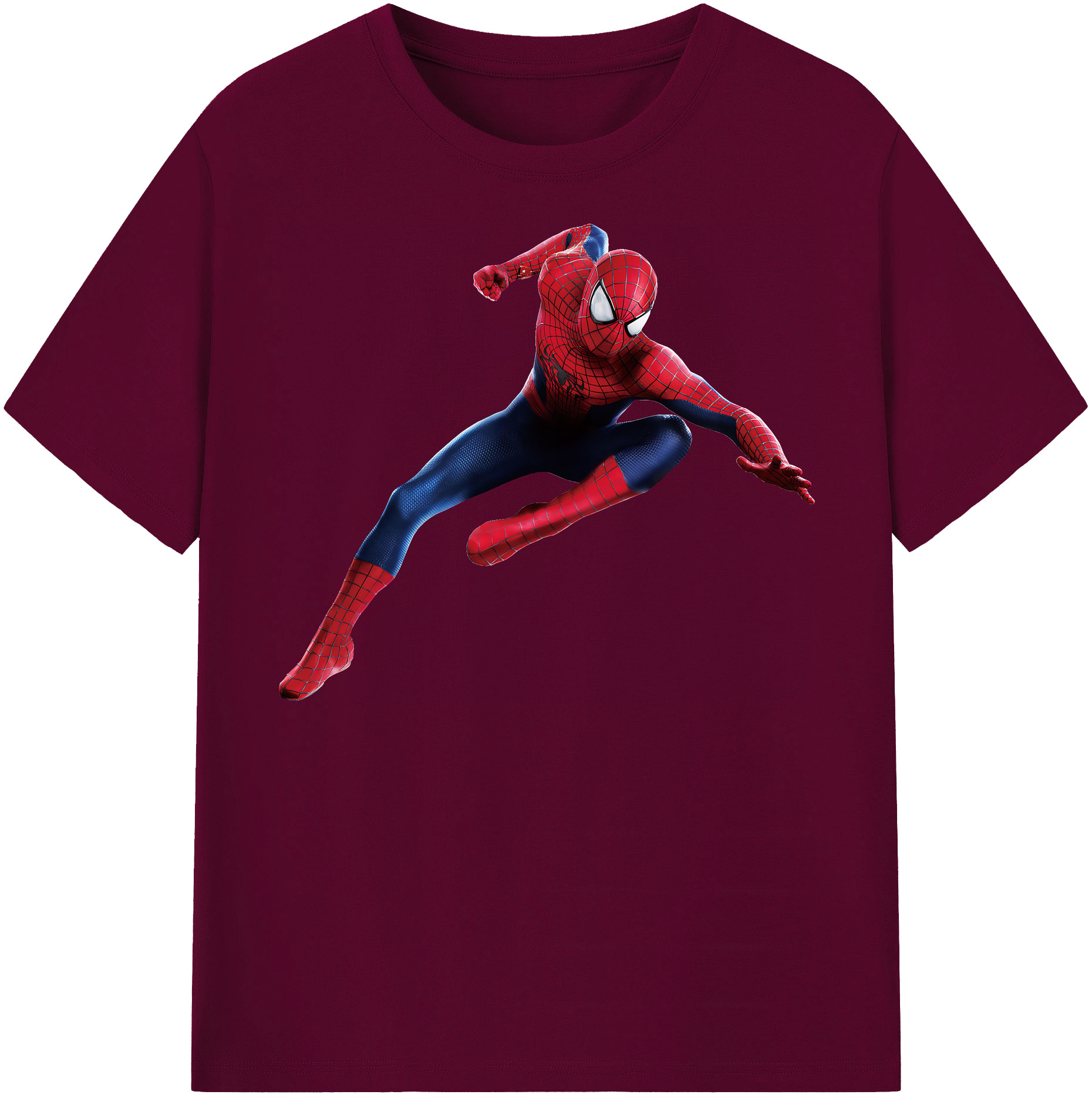 （画像用） Spider Man スパイダーマン レディースカジュアルプリントTシャツ（綿100％）